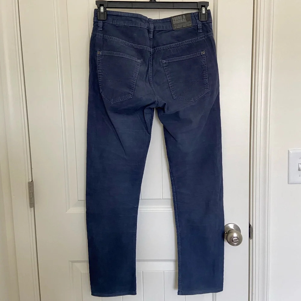 H&M girl’s navy corduroy pants — size 12/13 youth - Picture 4 of 8